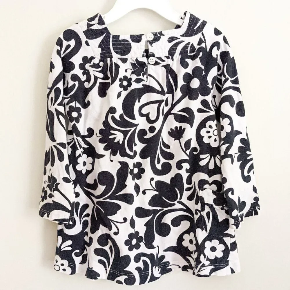 Carter's Square Neck Floral Long Sleeve Tunic Top